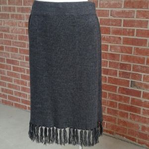 Fenn Wright Manson Gray/Black Knit Pencil Skirt